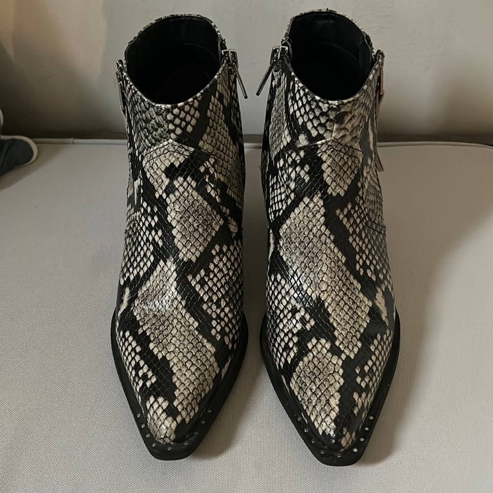 Circus By Sam Edelman Whistler Snake Print Ankle Boots